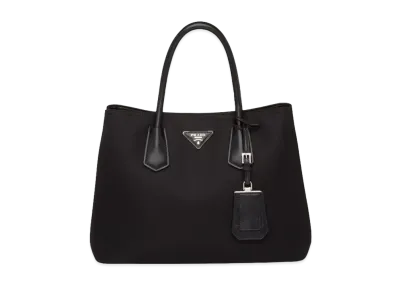 PRADA Double Nylon & Saffiano Leather Bag "Black"