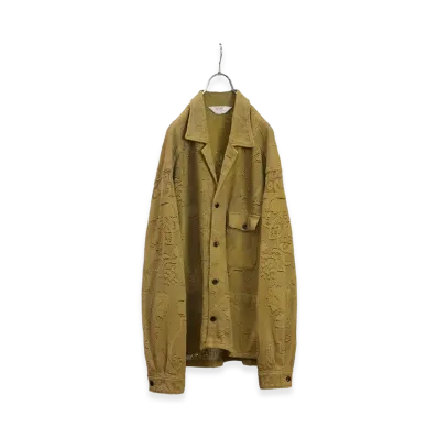 ANCELLM Aging Lace Work Shirt "Mustard"