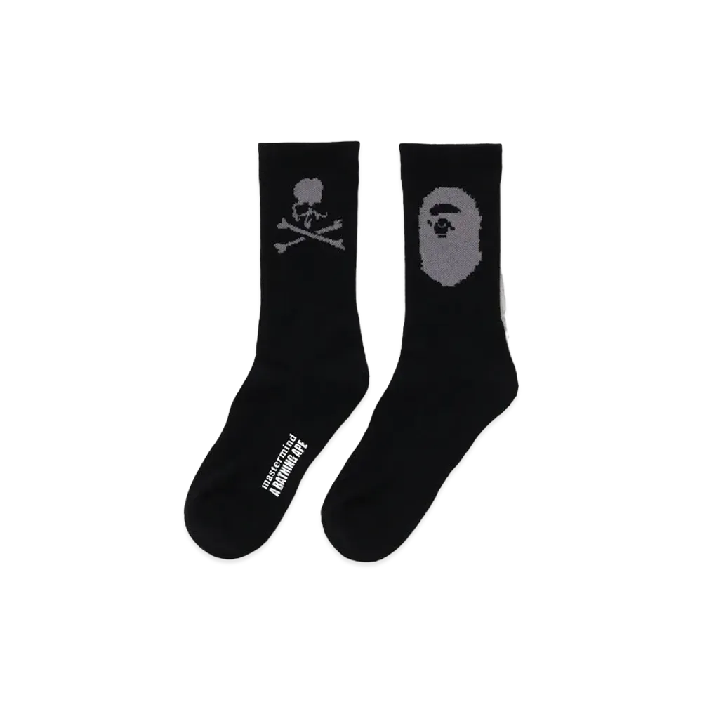 A BATHING APE x mastermind JAPAN Socks "Black"