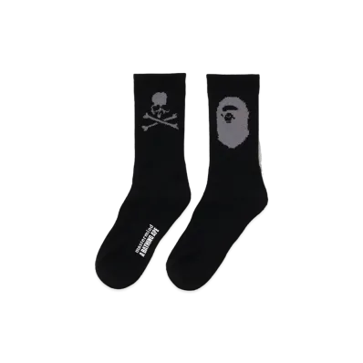 A BATHING APE x mastermind JAPAN Socks "Black"