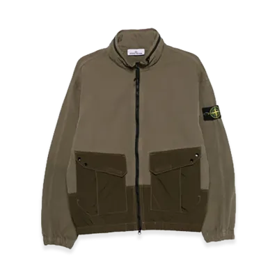 Stone Island Organic Panama Cotton Nylon Garment Dyed "Green"