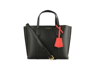 Tory Burch Perry Small Triple-Compartment Tote Bag "Black"