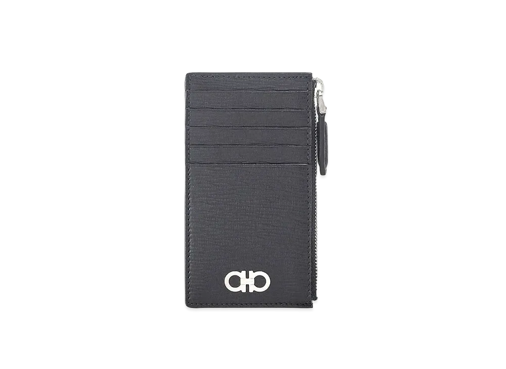 Salvatore Ferragamo Card Case "Deep Ocean/Black"