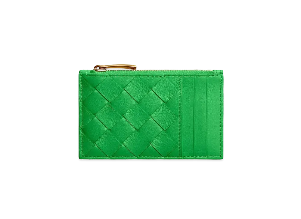Bottega Veneta Zipped Card Case "Parakeet"