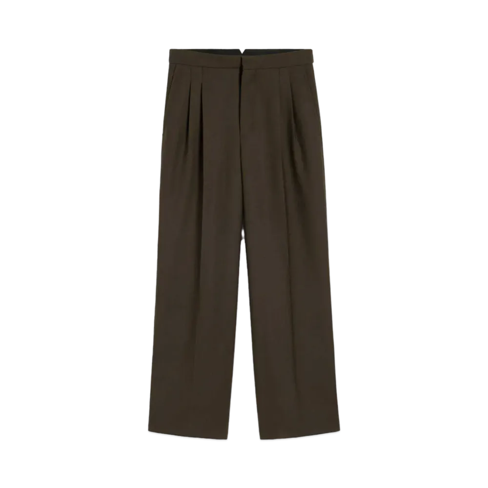 AMI PARIS Large Fit Pants "Dark Coffee"