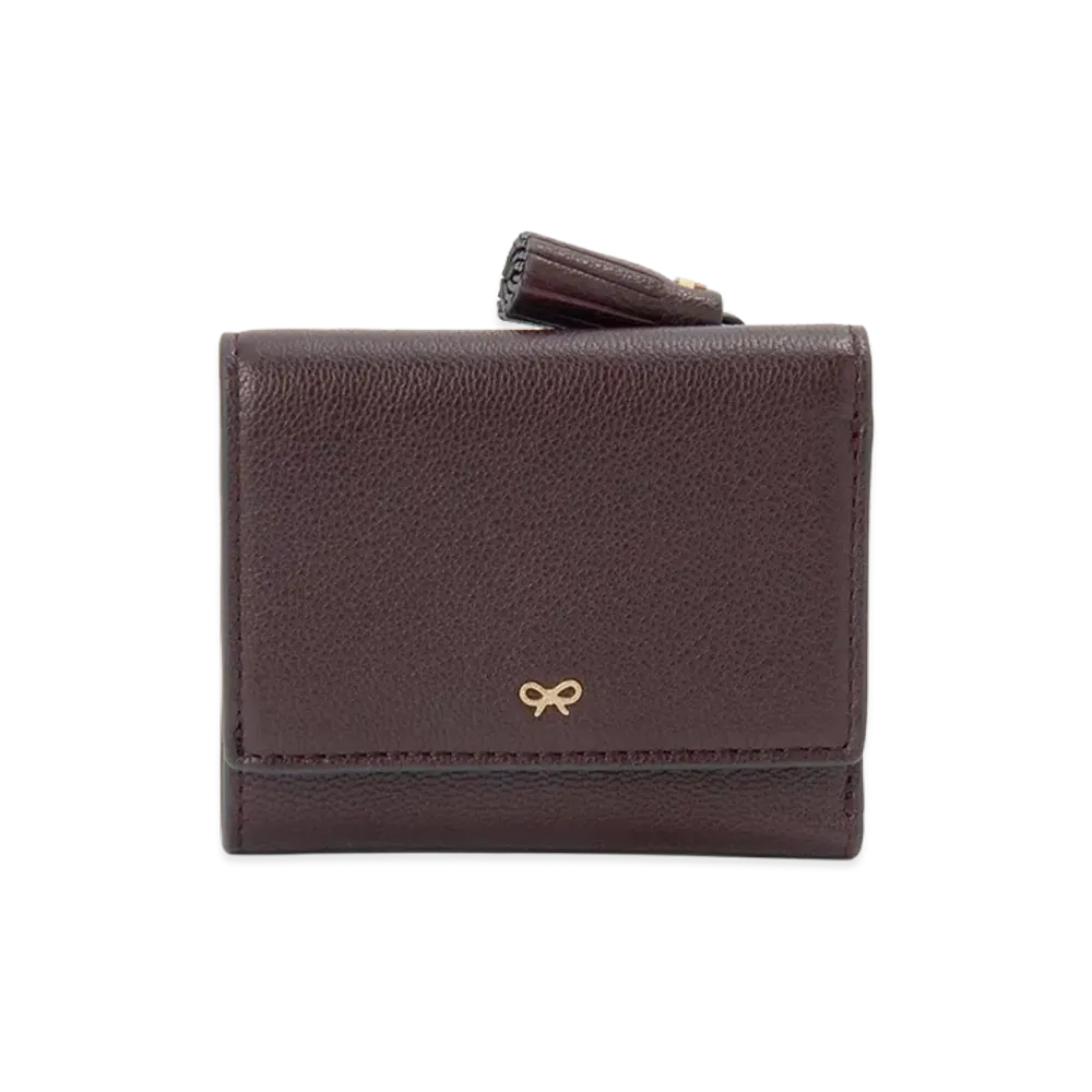 ANYA HINDMARCH Trifold Wallet "Claret Bordeaux"