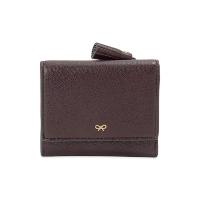 ANYA HINDMARCH Trifold Wallet "Claret Bordeaux"