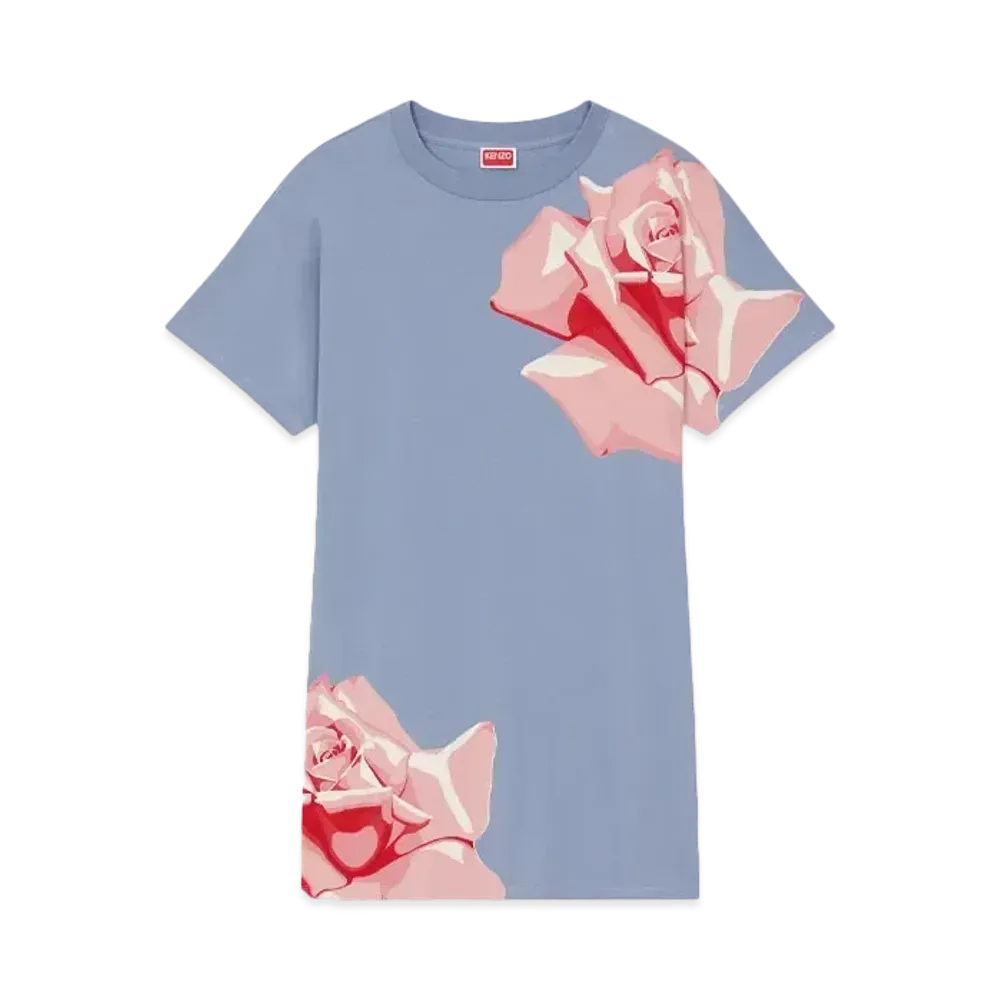 KENZO 'ROSE' Oversize T-shirt Dress