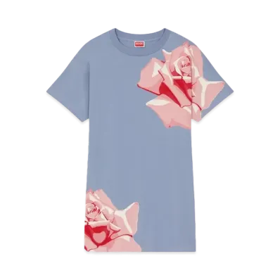 KENZO 'ROSE' Oversize T-shirt Dress