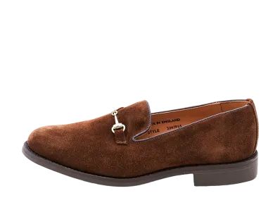 SANDERS Women's Bit Albert Slipper 266 Suede "Polo Snuff" 2047PSS