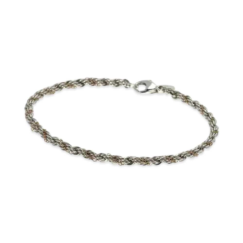 Tiffany & Co. Twisted Rope Combination Bracelet "Sterling Silver/18K Yellow Gold"
