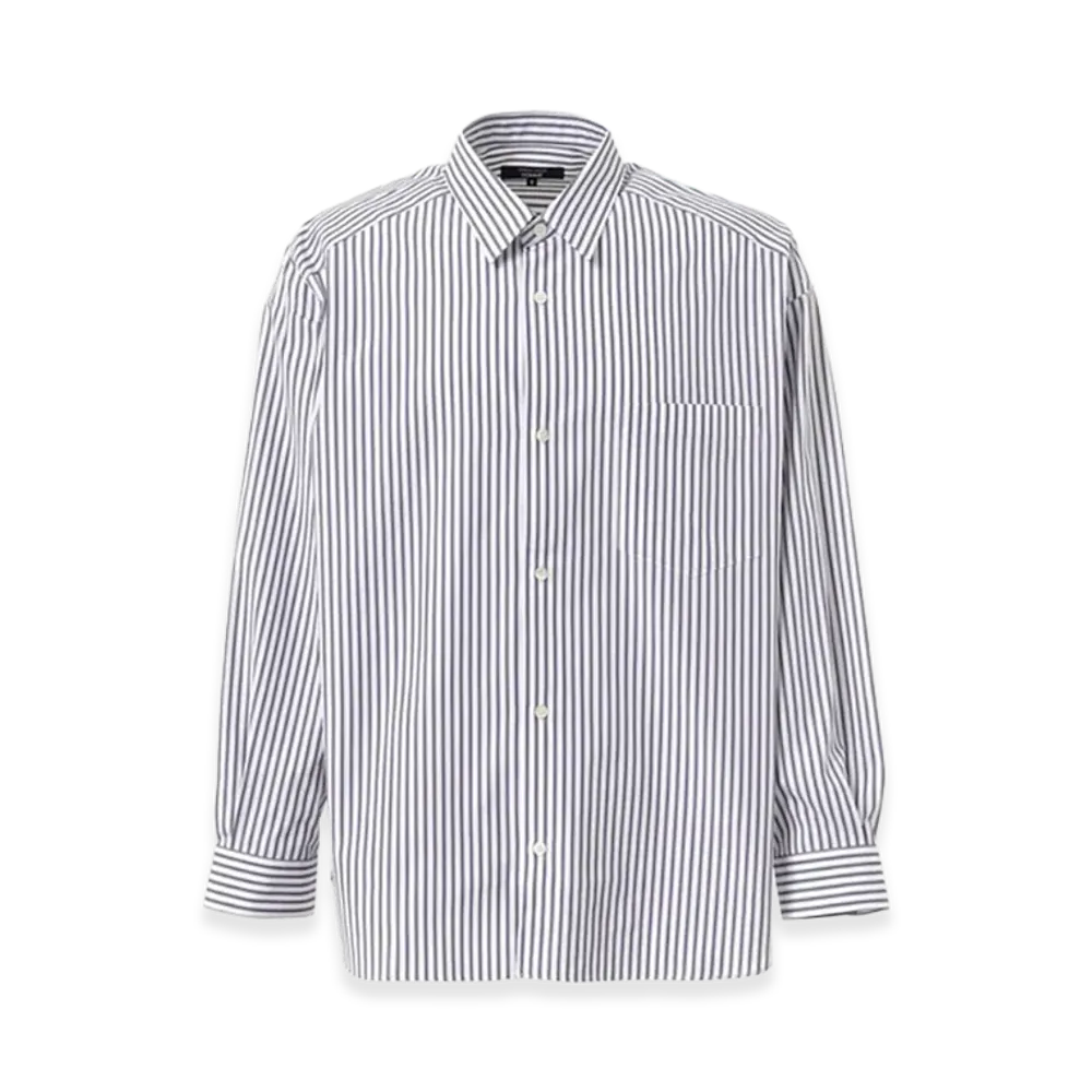 COMME des GARCONS HOMME Cotton Oxford Stripe Shirts "Navy"