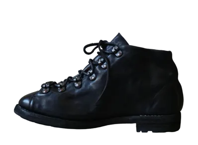 GUIDI New Hiking Boots Horse Full Grain Leather "Black" 204V Rubber Sole
