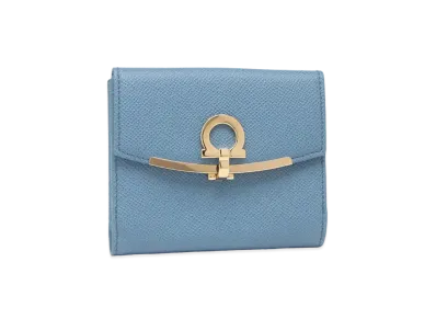 Salvatore Ferragamo Gancini French Wallet "Chambray"