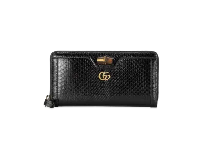 GUCCI Diana Python Continental Wallet "Black"