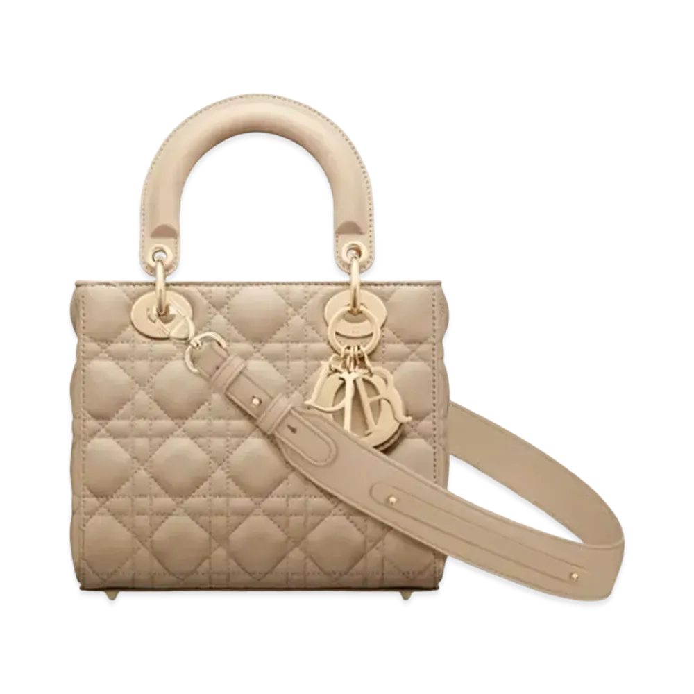 Dior Small Lady Bag My ABCDior Cannage Lambskin "Sand"