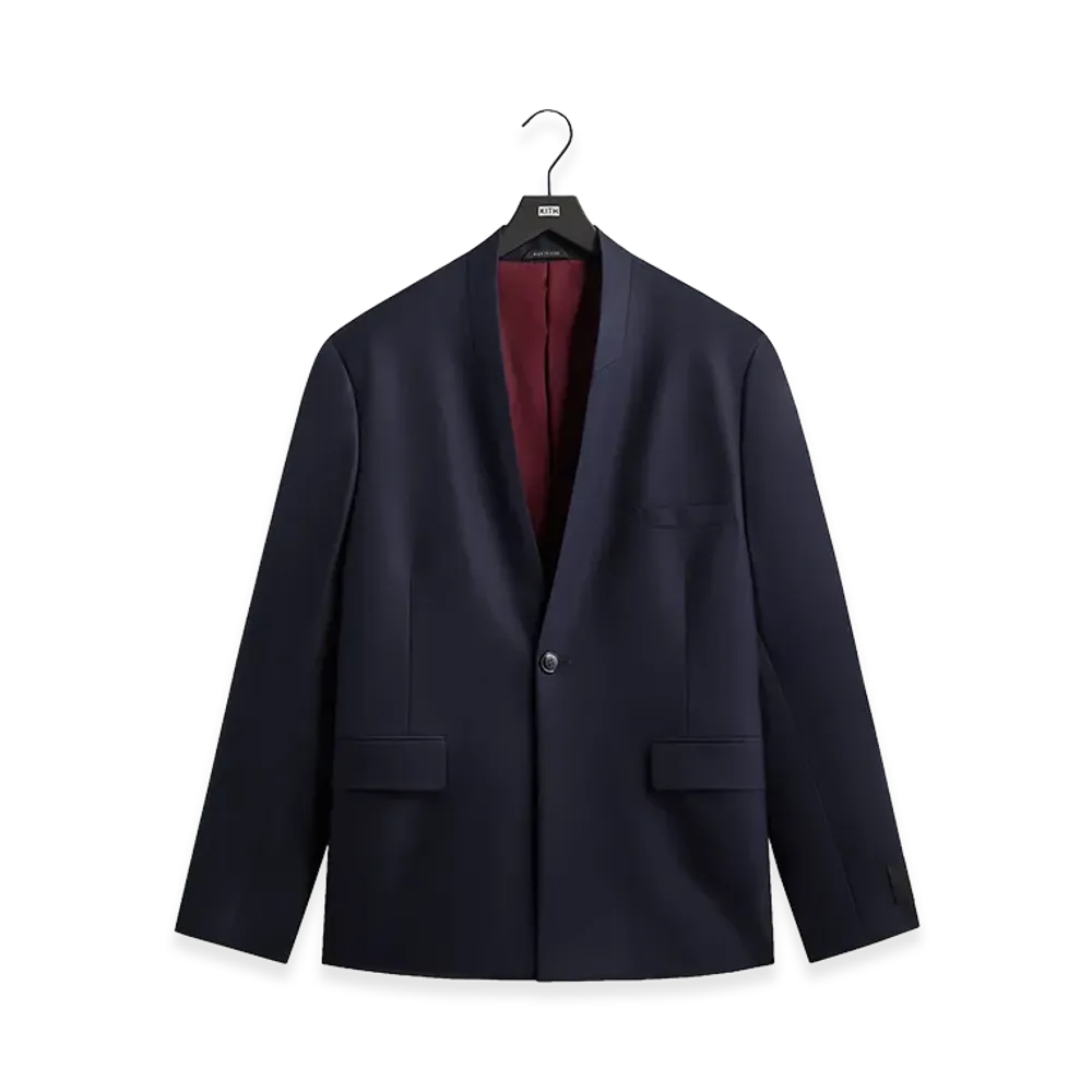 Kith &Kin x Giorgio Armani Cropped Collarless Jacket "Blue/Navy"