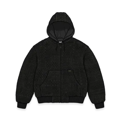Supreme Woven Suede Hooded Work Jacket "Black"