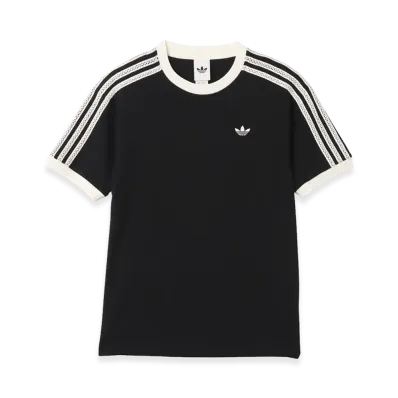 adidas Women's Summer Glow Advanced Three Stripes T-Shirt "Black"