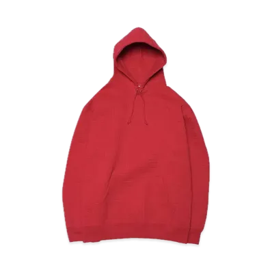 Supreme Embossed Logos Hooded Sweatshirt "Red"