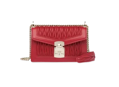 MIU MIU Miu Confidential Materasse Leather Bag "Red"