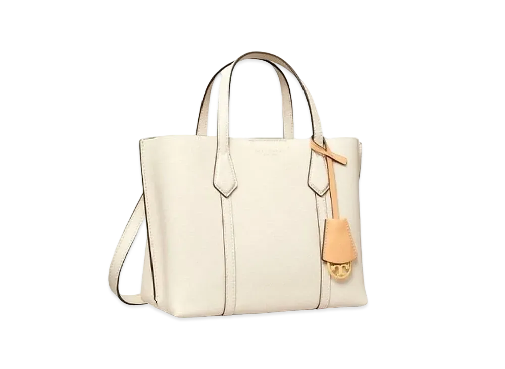 Tory Burch Perry Small Triple-Compartment Tote Bag "New Ivory"