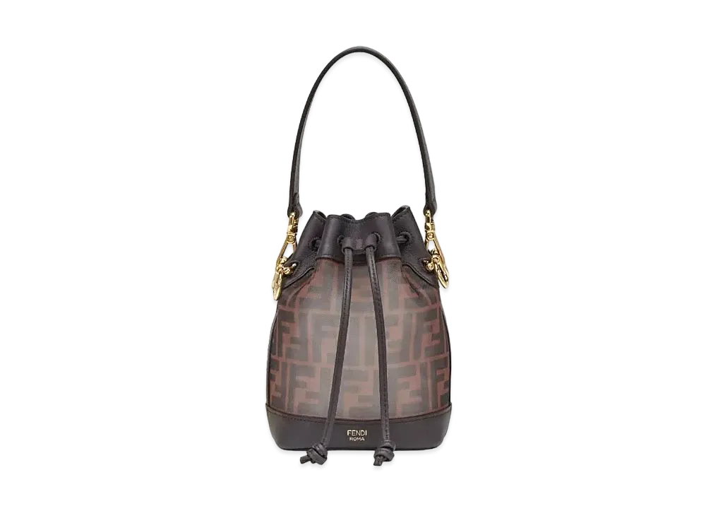 FENDI Mon Tresor Tech Mesh Mini Bag "Brown"
