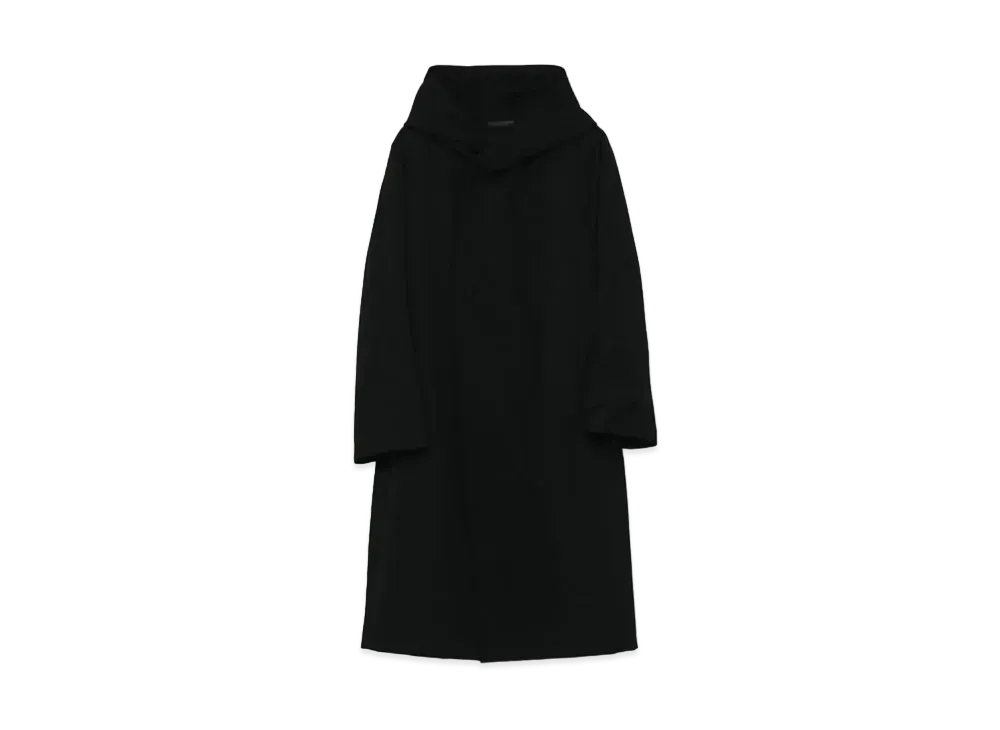 Yohji Yamamoto Pour Homme REGULATION W/GABARDINE SNAP BUTTON HOODED COAT "Black"