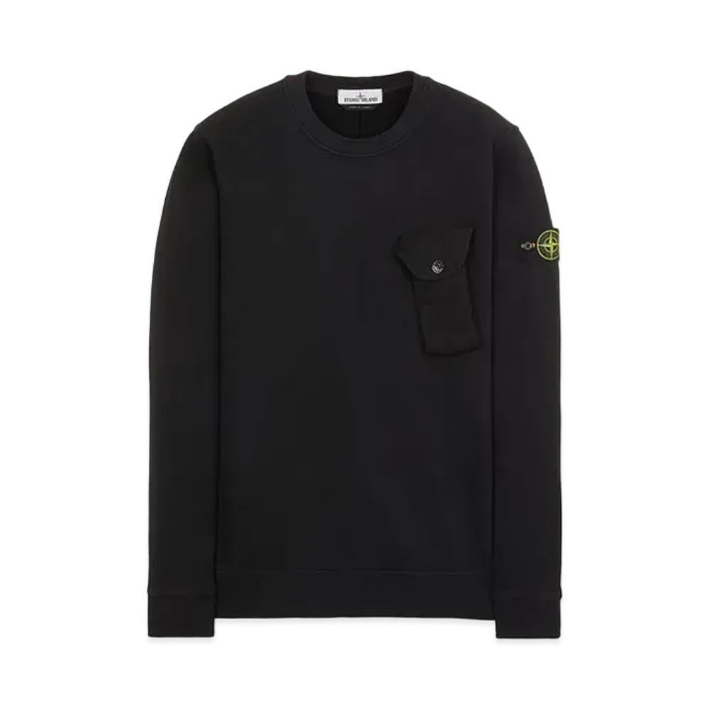 Stone Island 60419 BRUSHED COTTON FLEECE "Black"