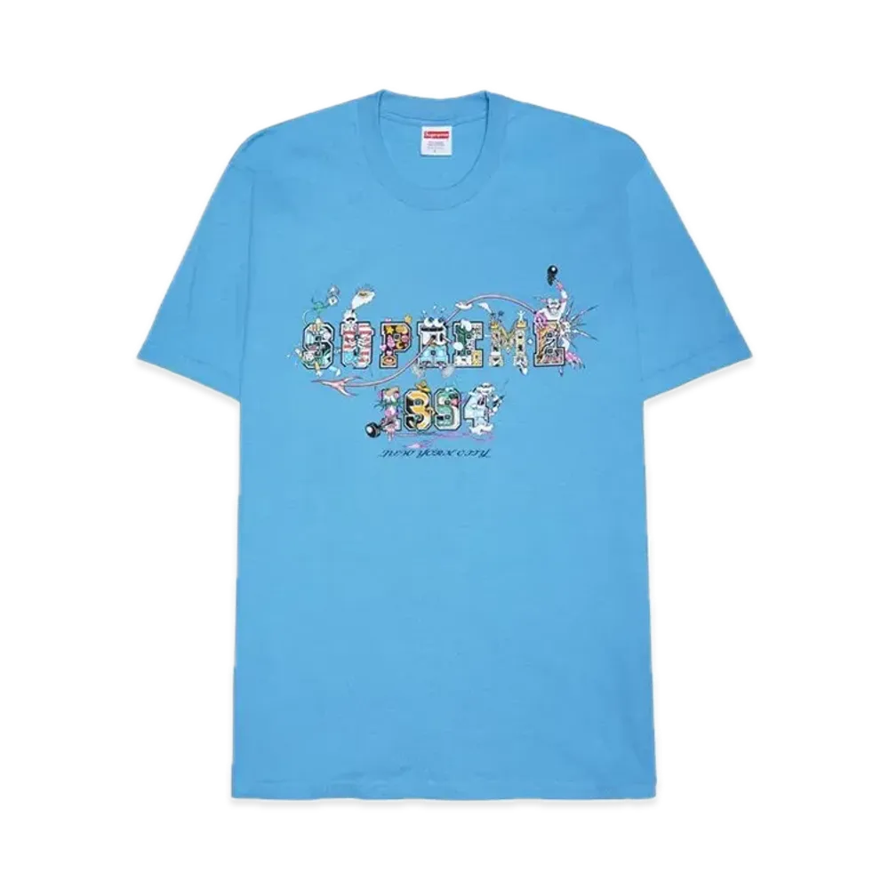 シュプリーム バーシティ Tシャツ "ブライト ブルー"