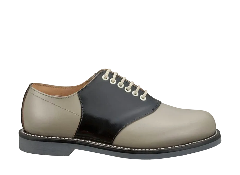 REGAL Saddle Shoes Calf Leather "Black Sawtelle" 2051BAEB