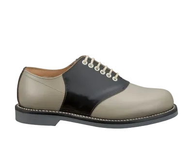 REGAL Saddle Shoes Calf Leather "Black Sawtelle" 2051BAEB