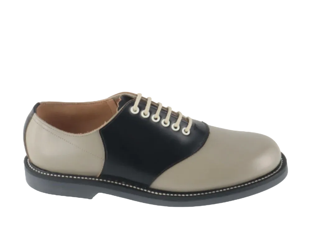 REGAL Saddle Shoes Calf Leather "Black Sawtelle" 2051N