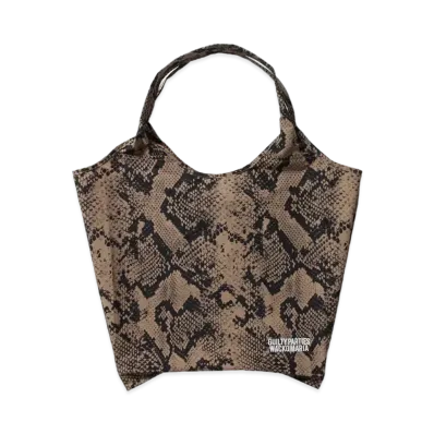 WACKO MARIA PYTHON PACKABLE TOTE BAG "Beige"