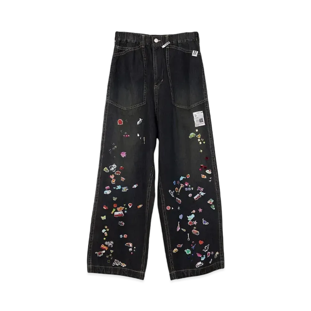 Maison MIHARA YASUHIRO Sticker Prints Denim Baker Pants "Indigo"