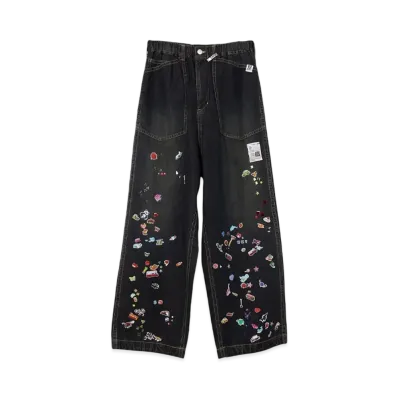 Maison MIHARA YASUHIRO Sticker Prints Denim Baker Pants "Indigo"