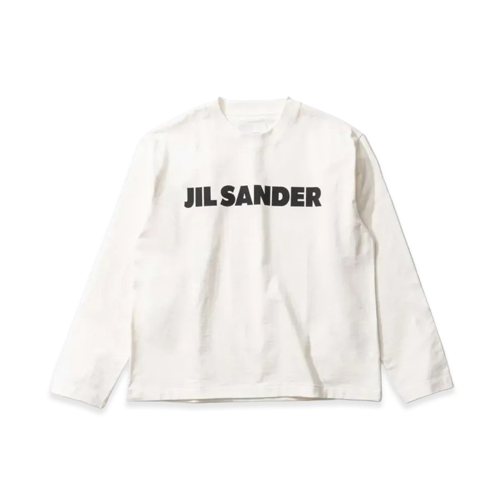 Jil Sander Print Logo Cotton Jersey "Porcelain"