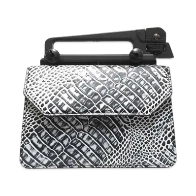 GANIKAWA CROCO HAND BAG(L) "BLACK x WHITE"