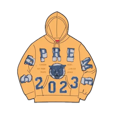 Supreme Washed Panther Hooded Sweatshirt "Dusty Gold"