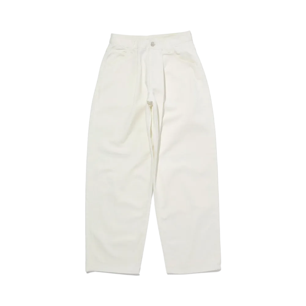 X-Girl Face Wide Tapered Pants "White"