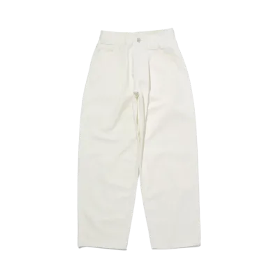 X-Girl Face Wide Tapered Pants "White"