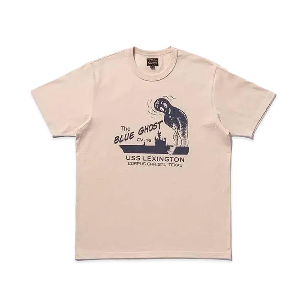 THE REAL McCOY'S Military Tee / The Blue Ghost "Ecru"