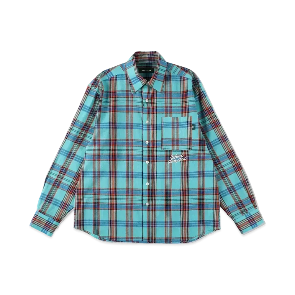 WIND AND SEA Plaid Shirt "Blue"