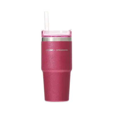 STARBUCKS SAKURA 2024 3WAY Stainless Steel Tumbler Stanley 473ml "Vivid Pink"