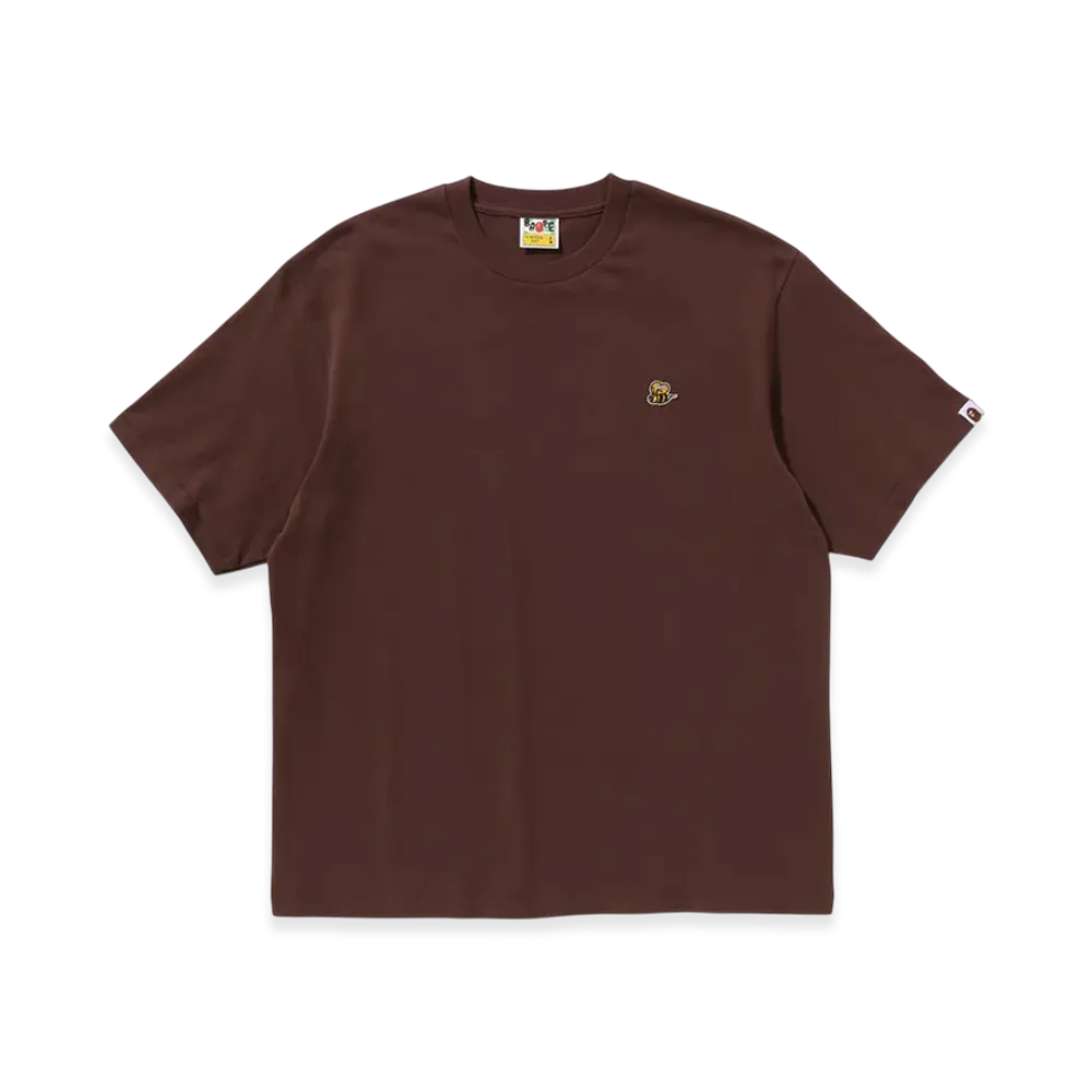 A BATHING APE Bape Bee One Point Relaxed Fit Tee "Brown"