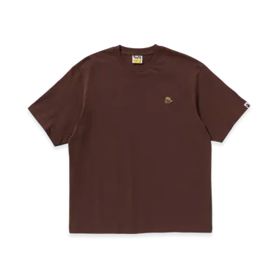 A BATHING APE Bape Bee One Point Relaxed Fit Tee "Brown"