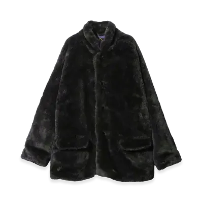 NEEDLES S.C. Car Coat Fur Paisley "GreenPurple"