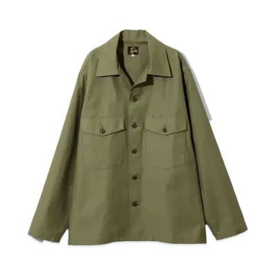 Needles L/S Fatigue Shirt Back Sateen "Khaki"