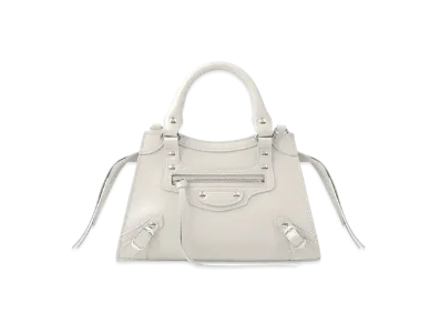 BALENCIAGA Women's Neo Classic Large Top Handle Bag With Short Handle "Chalky White"