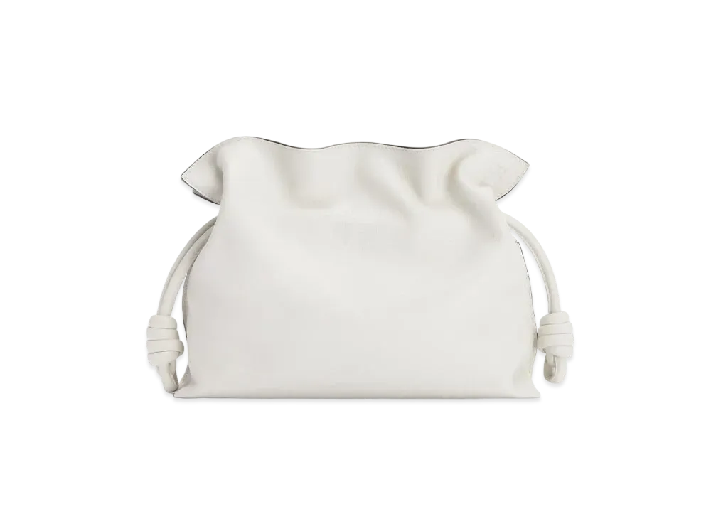 LOEWE Flamenco Clutch In Nappa Calfskin "Soft White"